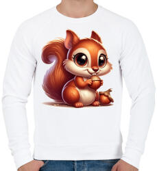 printfashion Mókus - Férfi pulóver - Fehér (14924914)