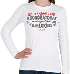 printfashion Szeretem a sorozatokat - Női hosszú ujjú póló - Fehér (7483154)