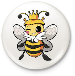 printfashion Méhkirálynő - Kitűző, hűtőmágnes - Fehér (13942453)