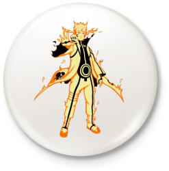 printfashion Naruto Kurama mód - Kitűző, hűtőmágnes - Fehér (3076309)