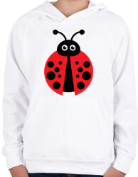 printfashion Katicabogár - Gyerek kapucnis pulóver - Fehér (16101649)
