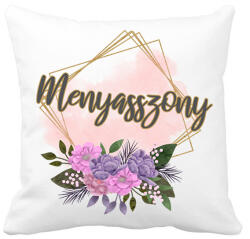 printfashion Menyasszony (arany keretes) - Párnahuzat, Díszpárnahuzat - Fehér (13547830)