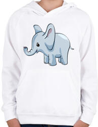 printfashion Bébi elefánt - Gyerek kapucnis pulóver - Fehér (10294271)