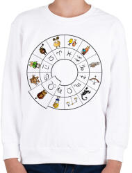 printfashion Oroszlán - Gyerek pulóver - Fehér (869018)