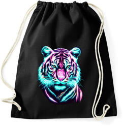 printfashion Neon tigris - Sportzsák, Tornazsák - Fekete (13373843)