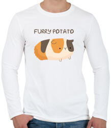 printfashion Szőrös krumpli - Férfi hosszú ujjú póló - Fehér (13346095)