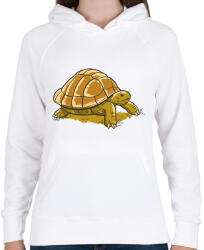 printfashion Teknős - Női kapucnis pulóver - Fehér (11711035)