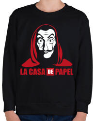 printfashion La casa de papel RL - Gyerek pulóver - Fekete (5558745)