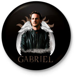 printfashion SUPERNATURAL-GABRIEL - Kitűző, hűtőmágnes - Fekete (4145004)