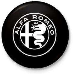 printfashion Alfa Romeo - Kitűző, hűtőmágnes - Fekete (3098109)