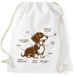 printfashion Tacskó részei - Sportzsák, Tornazsák - Fehér (15962869)