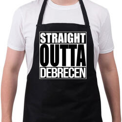 printfashion Straight Outta Debrecen - Kötény - Fekete (4926648)