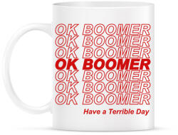 printfashion ok boomer - Bögre - Fehér (2005087)