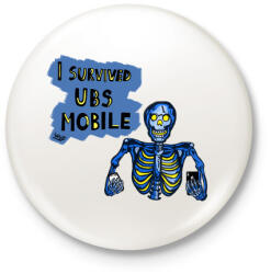 printfashion Csontváz Póló - Kitűző, hűtőmágnes - Fehér (3079019)