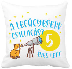 printfashion Legügyesebb csillagász - Számmal - Párnahuzat, Díszpárnahuzat - Fehér (9730297)