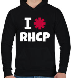 printfashion I LOVE RHCP 2 - Férfi kapucnis pulóver - Fekete (10649112)