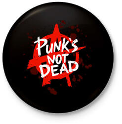 printfashion Punk's not dead - Kitűző, hűtőmágnes - Fekete (16809782)