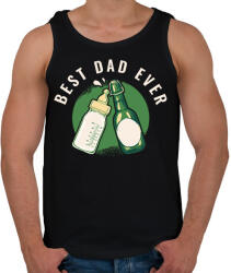printfashion Best Dad Ever - Férfi atléta - Fekete (6138888)