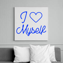 printfashion I love myself - Vászonkép - Fehér (10648988)