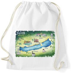 printfashion Balaton térkép - Sportzsák, Tornazsák - Fehér (7352976)