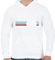 printfashion M Bike - Férfi kapucnis pulóver - Fehér (2558134)