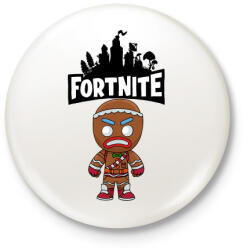 printfashion Fortnite Gingerbread skin - Kitűző, hűtőmágnes - Fehér (3083561)
