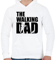 printfashion The walking dad - Férfi kapucnis pulóver - Fehér (1484287)