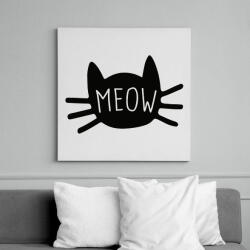 printfashion Meow - Vászonkép - Fehér (6631651)