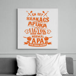 printfashion Szakács apuka - Vászonkép - Fehér (6624030)