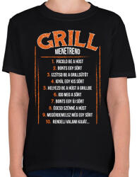 printfashion Grill menetrend - Gyerek póló - Fekete (13686551)