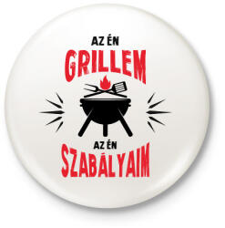 printfashion Az én grillem - Kitűző, hűtőmágnes - Fehér (13690921)