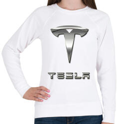 printfashion Tesla - Női pulóver - Fehér (2008431)