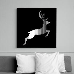 printfashion Deer - Vászonkép - Fekete (6654771)