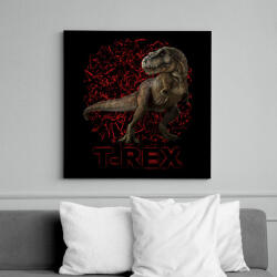 printfashion T-REX - Vászonkép - Fekete (12762661)
