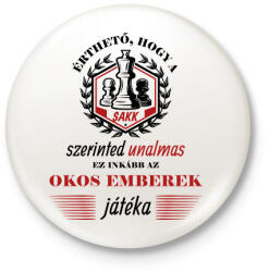 printfashion Okos emberek játéka - Kitűző, hűtőmágnes - Fehér (7455467)