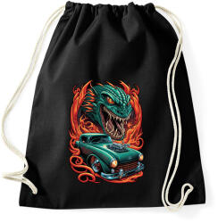 printfashion Hot Rod Retro autó sárkánnyal - Sportzsák, Tornazsák - Fekete (13204566)