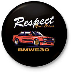 printfashion BMW tiszteld az idősebbet - Kitűző, hűtőmágnes - Fekete (11537815)