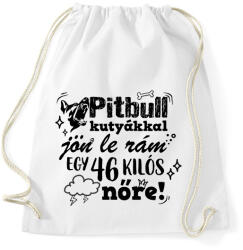 printfashion Pitbull kutyákkal jön le rám. . . - Sportzsák, Tornazsák - Fehér (16477909)