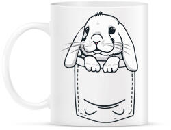 printfashion Nyúl zsebben - Bögre - Fehér (13316645)