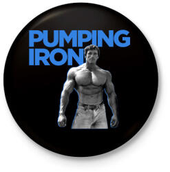 printfashion Pumping Iron - Kitűző, hűtőmágnes - Fekete (7559829)