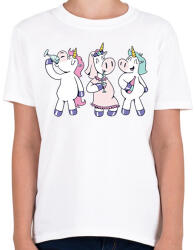 printfashion Unikornis leánybúcsú - Gyerek póló - Fehér (13982598)