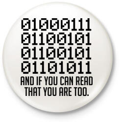 printfashion KOCKA - Kitűző, hűtőmágnes - Fehér (3075093)