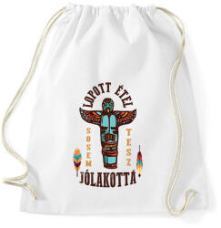 printfashion Lopott étel - Omaha indián - Sportzsák, Tornazsák - Fehér (7603445)