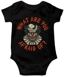 printfashion Horror bohóc - What are you afraid me? - Baba Body - Fekete (4920017)