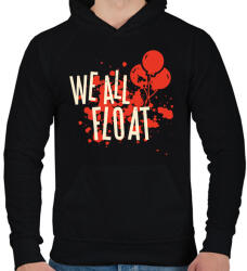 printfashion Lebegünk! - Férfi kapucnis pulóver - Fekete (1867727)