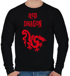 printfashion red dragon2 - Férfi pulóver - Fekete (1478296)