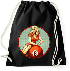 printfashion Retro bilárd - Sportzsák, Tornazsák - Fekete (11871217)