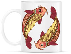 printfashion Színes Halak horoszkóp - Bögre - Fehér (1721562)