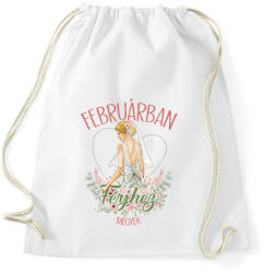 printfashion Februárban férjhez megyek - Sportzsák, Tornazsák - Fehér (7338738)