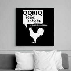 printfashion kiskakas-white - Vászonkép - Fekete (6644672)